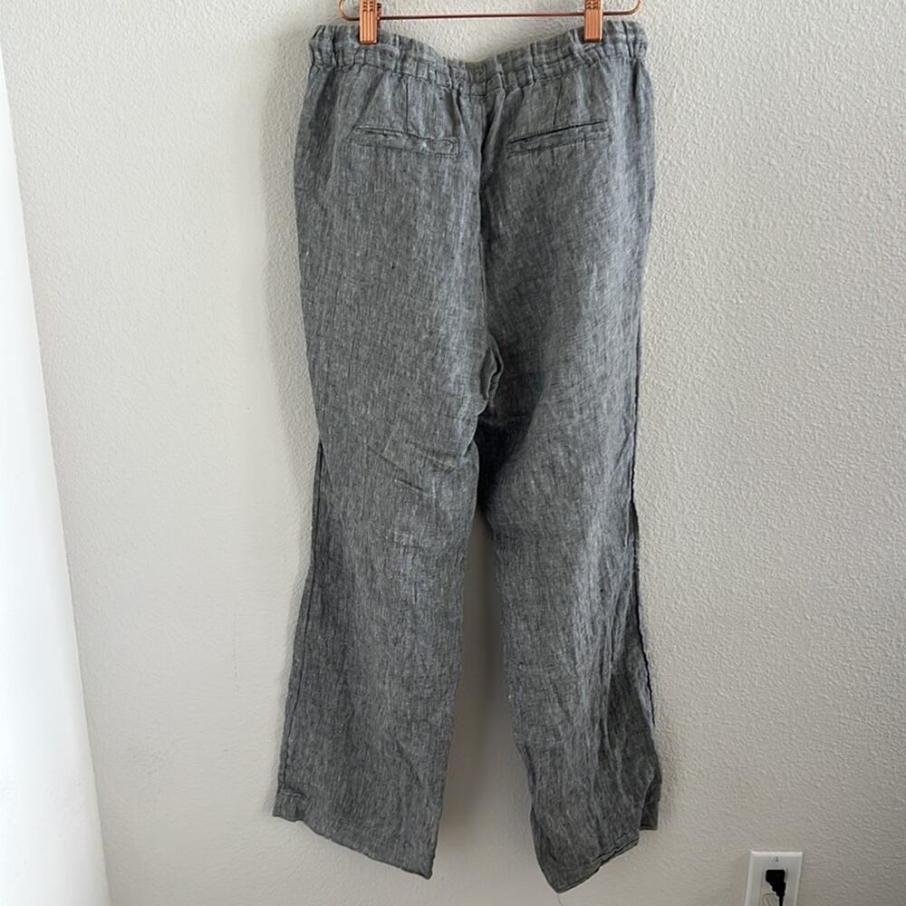 Charter Club 100% Linen Grey Pull On Elastic Waist Pants Straight Leg Small - Picture 2 of 6
